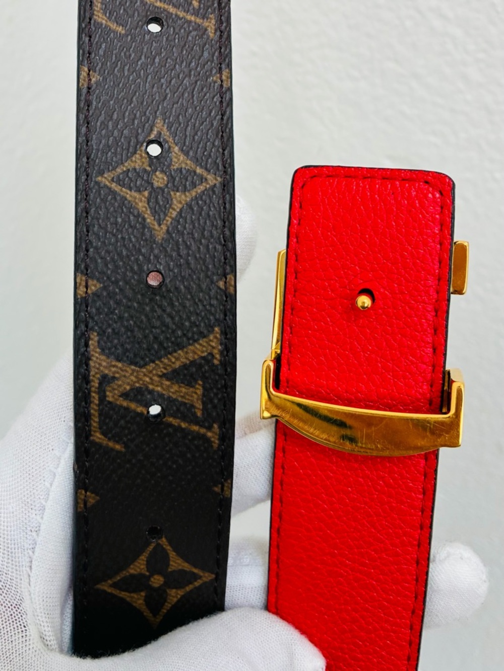 LOUIS VUITTON Monogram 30mm LV Initiales Reversible Belt - Picture 6 of 9